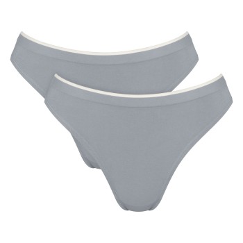 Sloggi Trusser 2P GO Sense High Leg Briefs Grå modal Small Dame