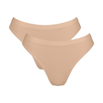 Sloggi Trusser 2P GO Sense High Leg Briefs Beige modal XX-Large Dame