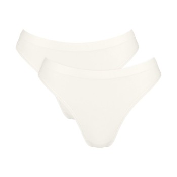 Sloggi Trusser 2P GO Sense High Leg Briefs Elfenben modal Large Dame
