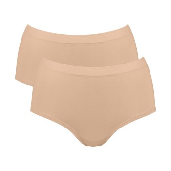 Sloggi Trusser 2P GO Sense High Waist Briefs Beige modal Medium Dame