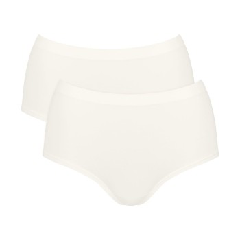 Sloggi Trusser 2P GO Sense High Waist Briefs Elfenben modal Large Dame