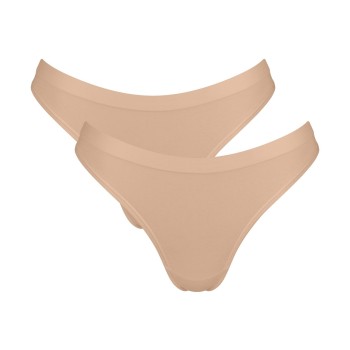 Sloggi Trusser 2P GO Sense Tanga Briefs Beige modal X-Small Dame