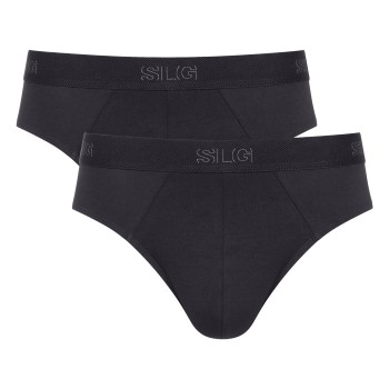 Sloggi 2P SLG Base Midi Briefs Sort bomuld Large Herre