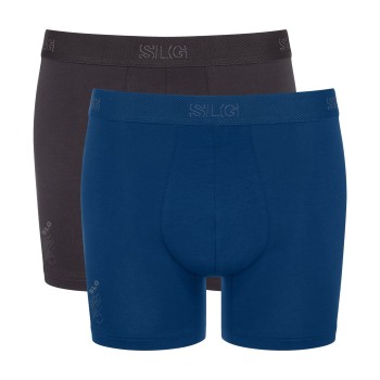 Sloggi 2P SLG Base Short Sort/Blå bomuld Medium Herre