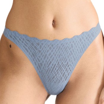 Sloggi Trusser ZERO Feel Bliss String Brief Blå/Grå Large Dame
