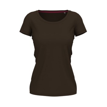Stedman Claire Crew Neck Mørkbrun  ringspundet bomuld X-Large Dame