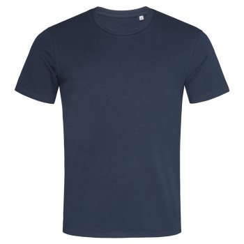 Stedman Clive Relaxed Men Crew Neck Marineblå ringspundet bomuld Large Herre