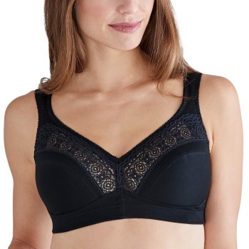 Swegmark BH Cotton Star Soft Bra Sort bomuld E 75 Dame