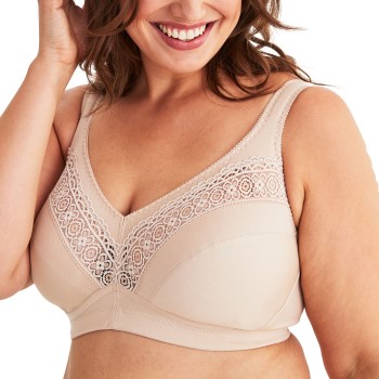Swegmark BH Cotton Star Soft Bra Beige bomuld D 75 Dame