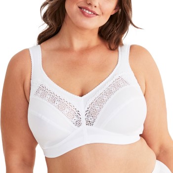 Swegmark BH Cotton Star Soft Bra Hvid bomuld E 75 Dame