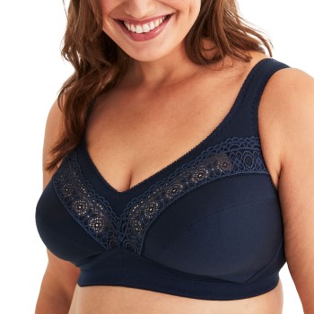 Swegmark BH Cotton Star Soft Bra Marineblå bomuld C 80 Dame