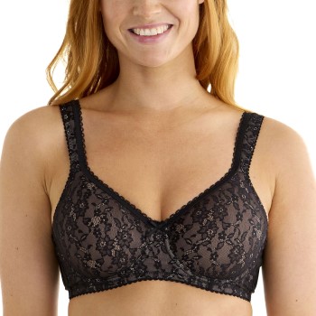 Swegmark BH Flower Shape Wire Padded Bra Sort D 80 Dame