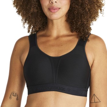 Swegmark BH Kimberly Iconic Moulded Cups Sports Bra Sort polyamid B 70 Dame