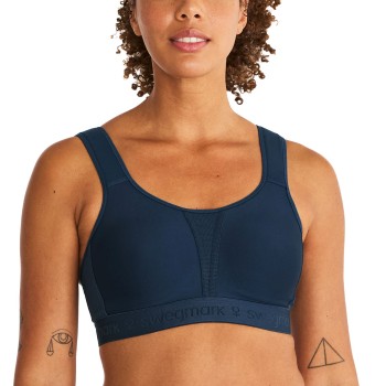 Swegmark BH Kimberly Iconic Moulded Cups Sports Bra Marineblå polyamid B 85 Dame
