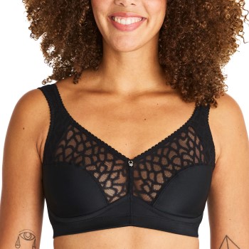 Swegmark BH Lovely Lilly Soft Bra Sort polyamid B 75 Dame
