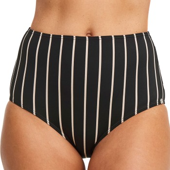 Swegmark Portofino High Waist Bikini Briefs Sort stribet 48 Dame