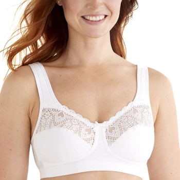 Swegmark BH True Beauty Fairtrade Soft Bra Hvid bomuld D 85 Dame