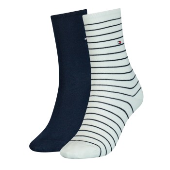 Tommy Hilfiger Strømper 2P Classic Small Stripe Socks Flerfarvet Str 39/42 Dame