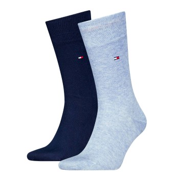 Tommy Hilfiger Strømper 2P Men Classic Sock Blå/Lyseblå Str 43/46 Herre