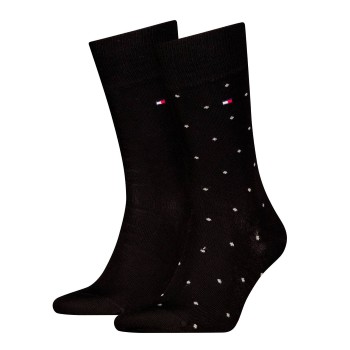 Tommy Hilfiger Strømper 2P Men Dot Socks Sort Str 43/46 Herre