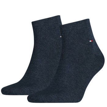Tommy Hilfiger Strømper 2P Men Quarter Sock Blå Str 43/46 Herre