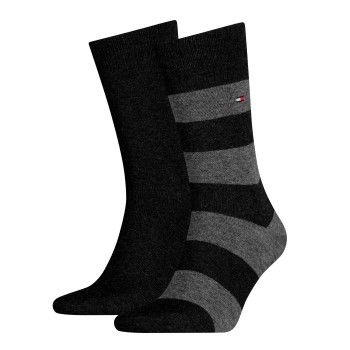 Tommy Hilfiger Strømper 2P Men Rugby Sock Sort Str 43/46 Herre