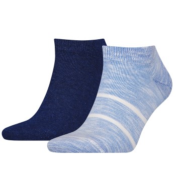 Tommy Hilfiger Strømper 2P Men Slub Sneaker Socks Marine/Blå Str 39/42 Herre