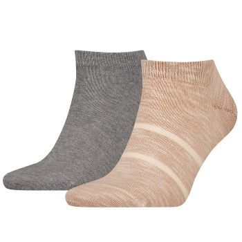 Tommy Hilfiger Strømper 2P Men Slub Sneaker Socks Beige Str 43/46 Herre