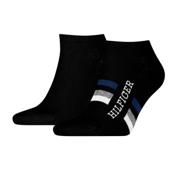 Tommy Hilfiger Strømper 2P Men Tab Sneaker Socks Sort Str 43/46 Herre