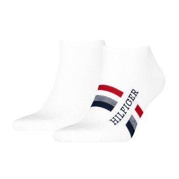 Tommy Hilfiger Strømper 2P Men Tab Sneaker Socks Hvid Str 39/42 Herre