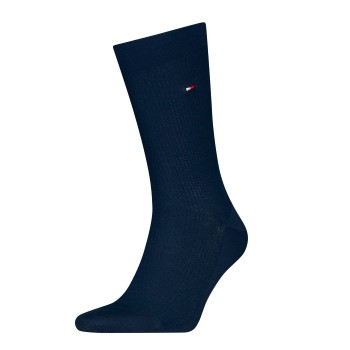 Tommy Hilfiger Strømper Premium Basket Wool Socks Mørkblå Str 45/46 Herre