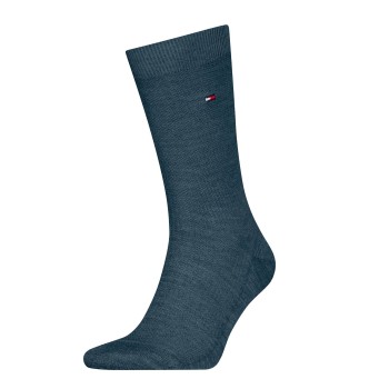 Tommy Hilfiger Strømper Premium Basket Wool Socks Jeansblå Str 45/46 Herre