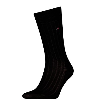 Tommy Hilfiger Strømper Premium Rib Crew Socks Sort Str 47/48 Herre