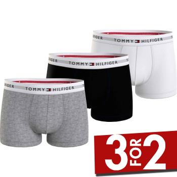 Tommy Hilfiger 3P Signature Essential Cotton Trunk Sort/Hvid bomuld X-Large Herre