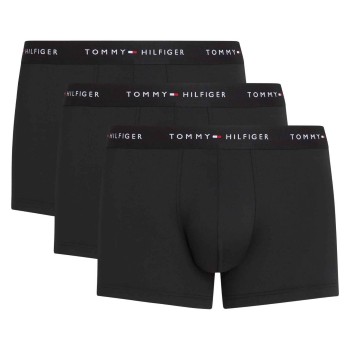 Tommy Hilfiger 3P Signature Logo Microfibre Trunk Sort polyester Large Herre