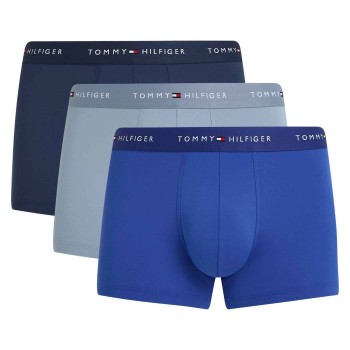 Tommy Hilfiger 3P Signature Logo Microfibre Trunk Blå/Lyseblå polyester X-Large Herre