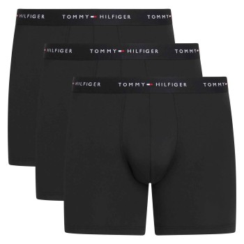 Tommy Hilfiger 3P Signature Microfibre Boxer Brief Sort polyester Medium Herre