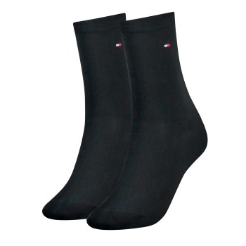 Tommy Hilfiger Strømper 2P Women Classic Casual Socks Mørkblå Str 35/38 Dame