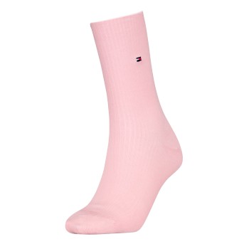 Tommy Hilfiger Strømper Women Premium Refined Rib Socks Lyserosa Str 35/38 Dame