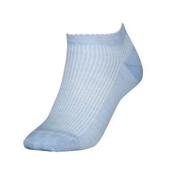 Tommy Hilfiger Strømper Women Premium Rib Sneaker Socks Lyseblå Str 39/42 Dame