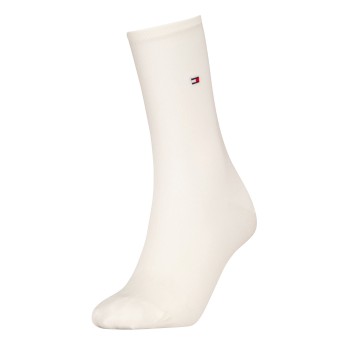 Tommy Hilfiger Strømper Women Premium Soft Silk Socks Offwhite Str 39/42 Dame