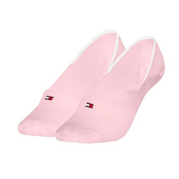 Tommy Hilfiger Strømper 2P Women Shine Footie Socks Lyserosa Str 39/42 Dame