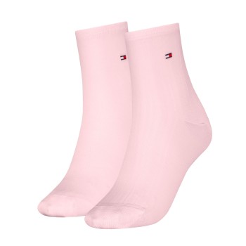 Tommy Hilfiger Strømper 2P Women Shine Short Socks Lyserosa Str 35/38 Dame