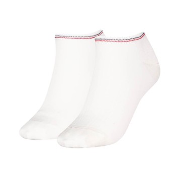 Tommy Hilfiger Strømper 2P Women Shine Sneaker Socks Hvid Str 39/42 Dame