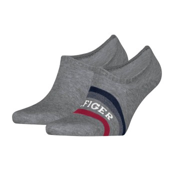 Tommy Hilfiger Tommy Men Tab Footie Socks Strømper 2P Grå Str 39/42