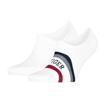 Tommy Hilfiger Tommy Men Tab Footie Socks Strømper 2P Hvid Str 43/46