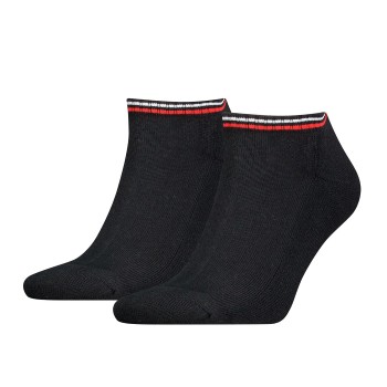 Tommy Hilfiger Tommy Men Uni TJ Iconic Sneaker Sock Strømper 2P Sort bomuld Str 43/46