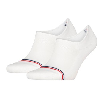 Tommy Hilfiger Tommy Uni TJ Iconic Footie Socks Strømper 2P Hvid bomuld Str 43/46