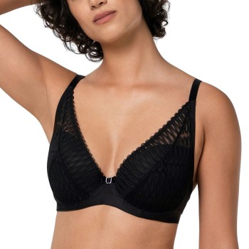 Triumph BH Aura Spotlight Plunge Bra Sort D 75 Dame