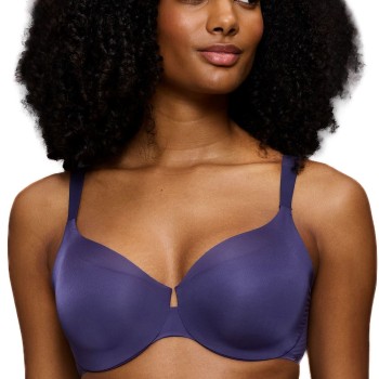 Triumph BH BMU Illusion Curve Minimizer Bra Mørkelilla F 85 Dame